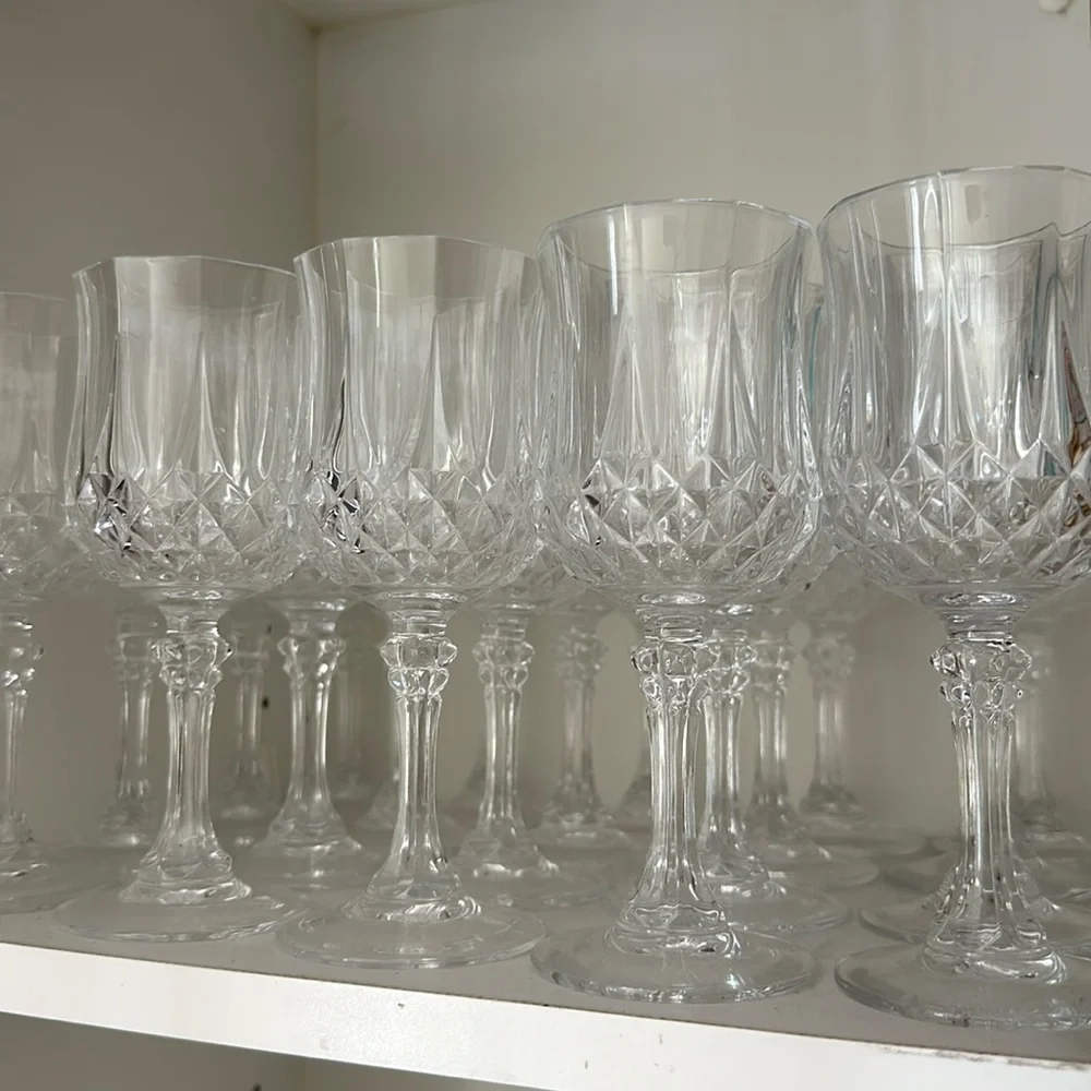 Cristal D’Arques Wine Glasses ~ Set of 10 Crystal